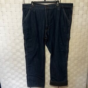 Wrangler Carpenter Jeans Fleece Lined‎ Relaxed Fit Premium Denim 42x30